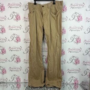 Tommy Hilfiger pants cargo style embroidered logo pockets Khaki Trousers